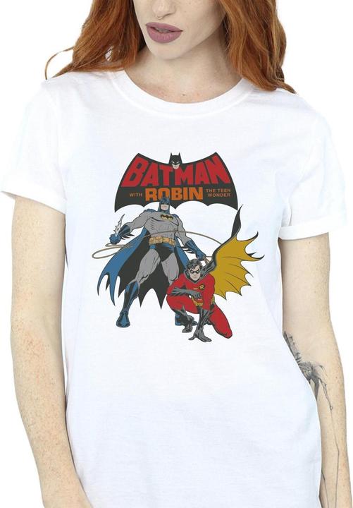 Actual product image Womens/Ladies Batman And Robin Cotton Boyfriend T-Shirt (4XL)