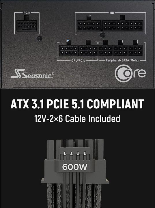 Immagine prodotto Seasonic Core GX-650-V2 ATX3.1 (650 W)