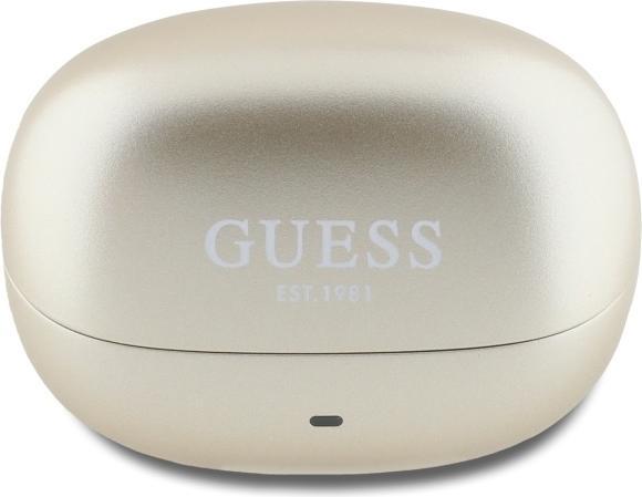 Produktbild Guess słuchawki Bluetooth GUTWST88MCTGD TWS + stacja dokująca złoty/gold Capsule Printed Logo (26 h, Kabellos)