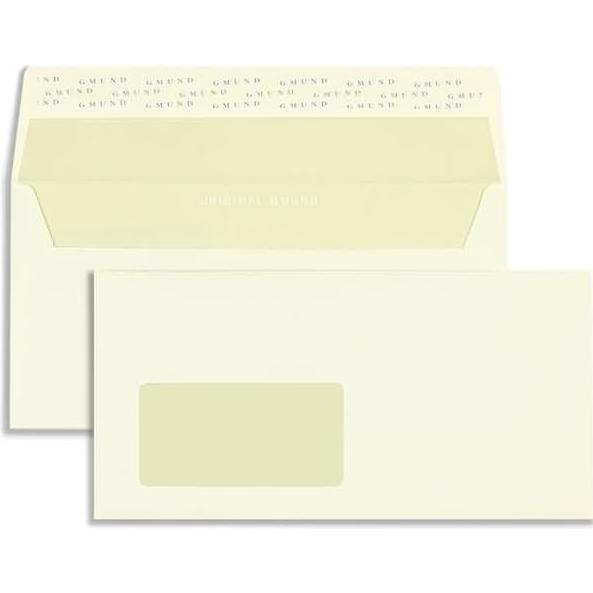 Blanke, Briefumschlag, Briefumschläge DINlang 120g/qm haftklebend Fenster VE=250 Stück beige (110 x 220 mm, 250 x)