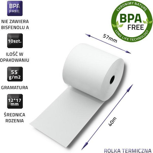 Produktbild Qoltec 51897 Begrenzungsrollen 57 x 40 55g