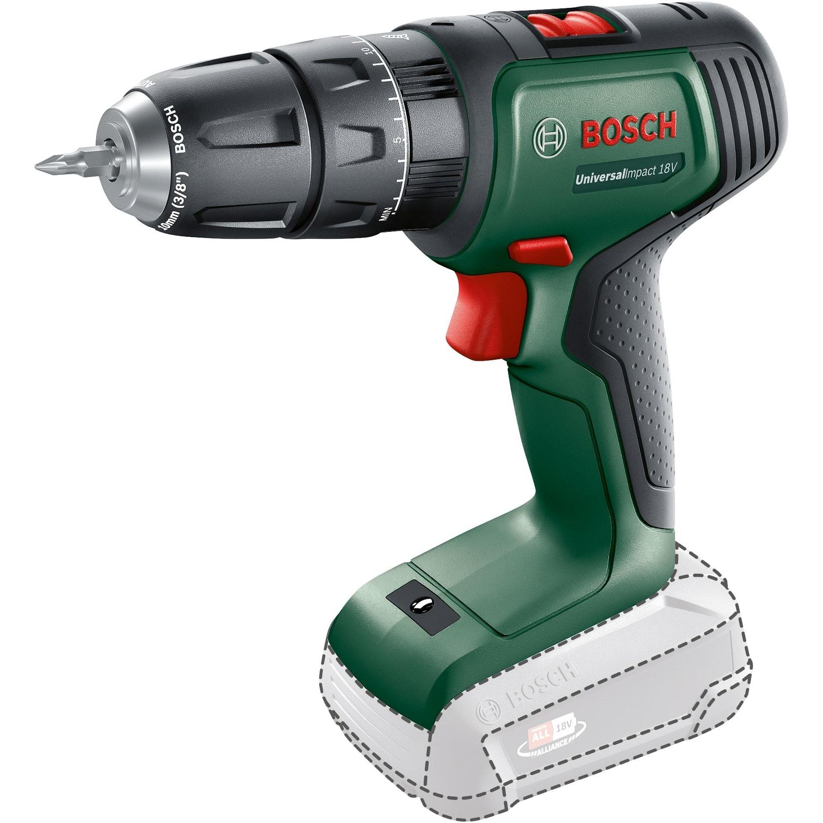 Bosch Home & Garden, Bohrmaschine + Akkuschrauber, UniversalImpact 18V (Akkubetrieb)
