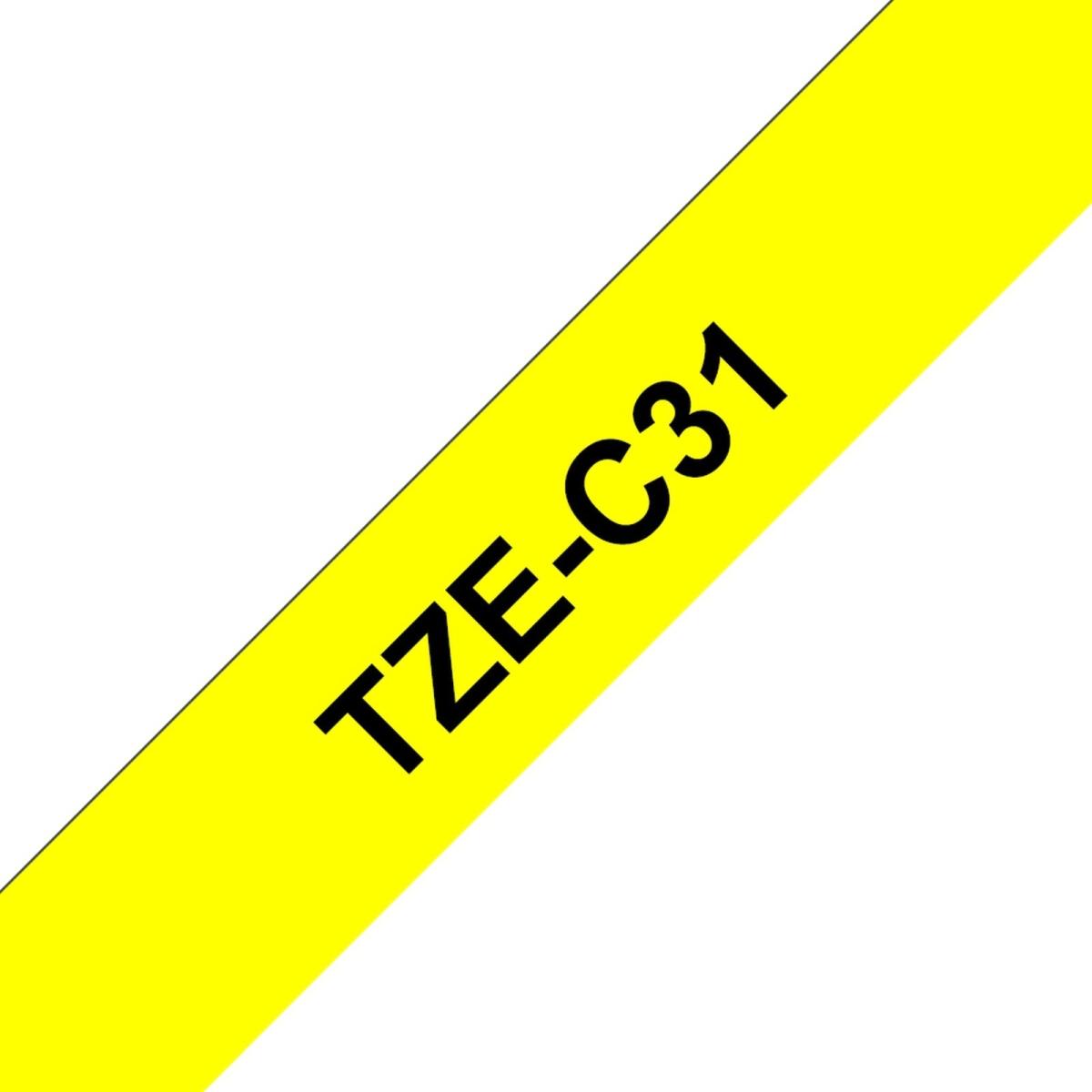 Brother, Beschriftungsband, Tze-C31 (1.20 cm, Schwarz)