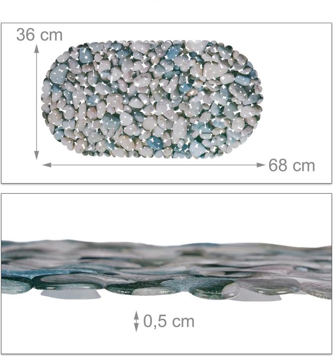 Image du produit Relaxdays Tapis de bain antidérapant, aspect pierre (68 x 36 cm)