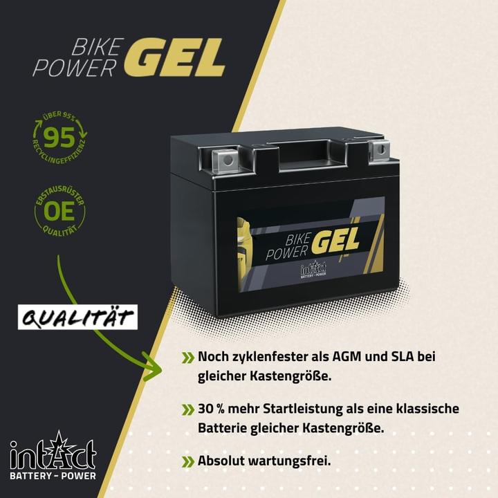 Actual product image Intact GEL12-24HL-BS Bike-Power GEL 24Ah Motorcycle Battery (DIN 82400) YTX24HL-BS (12 V, 24 Ah, 335 A)