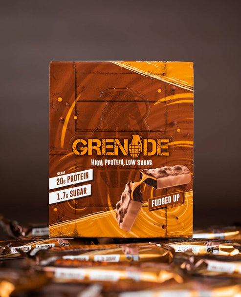 Actual product image Grenade BAR® High-Protein Fudged up 12x60g (Chocolate, Caramel, 12 pcs., 720 g)