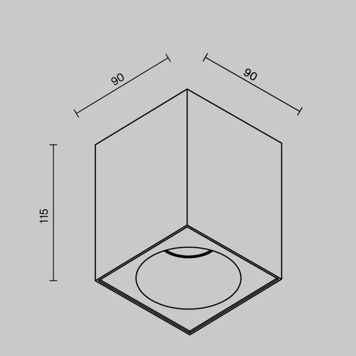 Produktbild Maytoni Zoom Deckenleuchte, Deckenlampe GU10 9x9cm Schwarz IP65 (GU10)