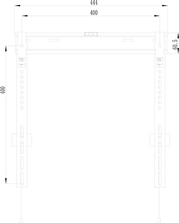 Produktbild equip Pro Fixed TV Wall Mount Bracket - Klammer für Flachbildschirm - Stahl - pulverbe (Wand, 55 kg, 32" - 55")