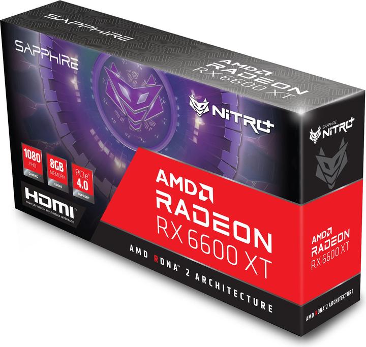 Actual product image Sapphire Radeon RX 6600 XT GAMING OC Nitro (8 GB)