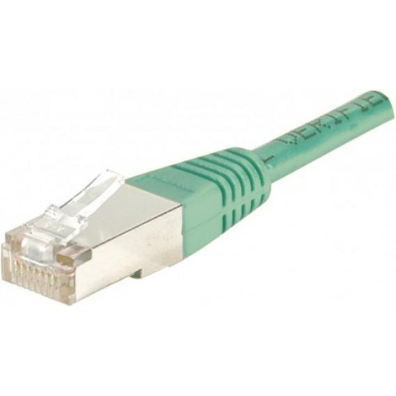 Exertis Connect Patchkabel F/UTP, CAT.5e, grün, 10,0 m Patchkabel mit besonders schmalem Knickschutz (CAT5e, 10 m), Netz...