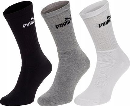Produktbild Puma Unisex Sport Socken 3er Pack, Mehrfarbig (325 - White / Grey / Black), 39-42 (39 - 42)