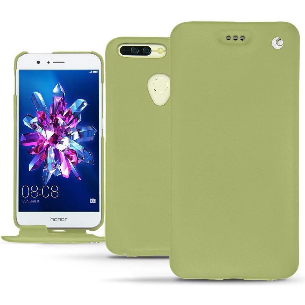 Noreve Lederschutzhülle vertikal (Honor 8 Pro), Smartphone Hülle, Grün