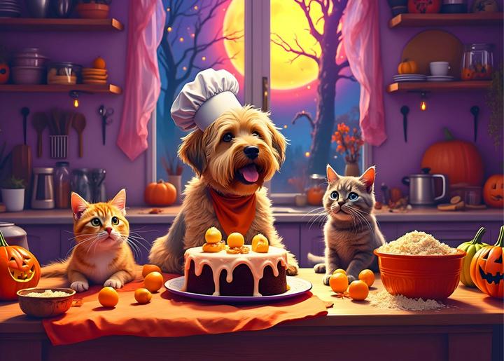 Actual product image Bluebird Puzzle 300 pieces Baking for Halloween