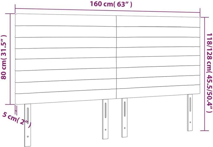 Produktbild vidaXL Kopfteil (160 x 5 x 128 cm)