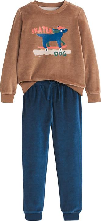 Produktbild La Redoute Collections Samt-Pyjama mit Hundeprint (116)