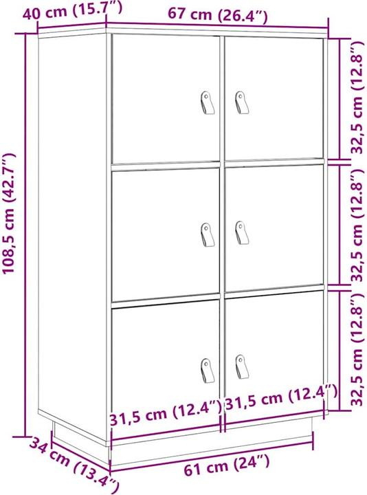 Produktbild vidaXL Matthew (67 x 40 x 108.5 cm)