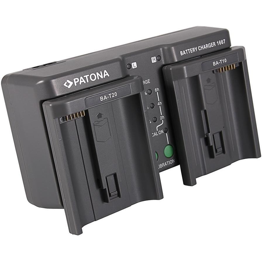 Patona Caricabatterie doppio EN-EL18 (Caricabatterie per fotocamere), Alimentatore fotocamera, Nero