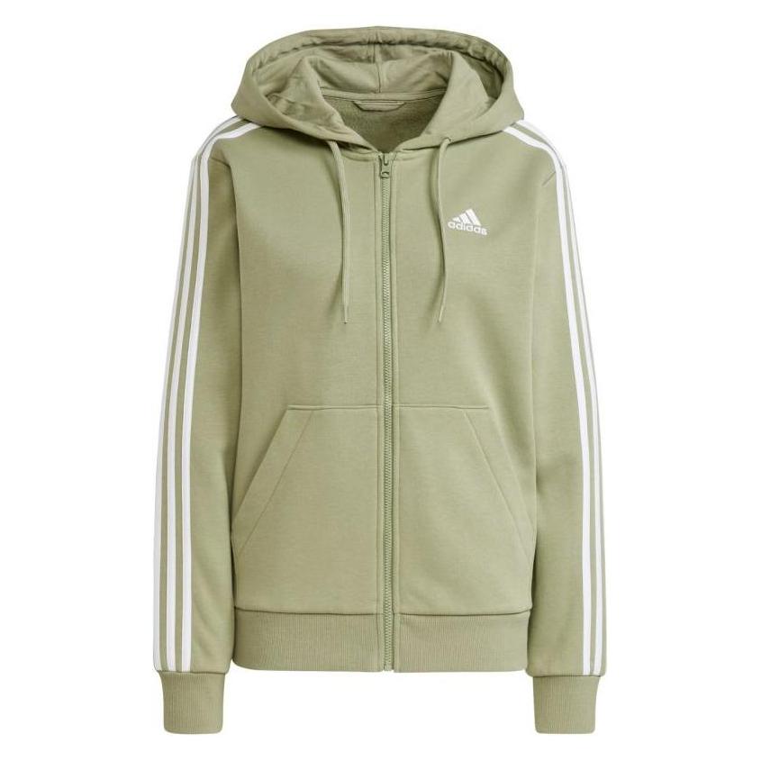 Adidas, Damen, Pullover, Essentials 3-Streifen-Fleece-Sweatshirt Mit Durchgehendem Reissverschluss Für Damen, (M)