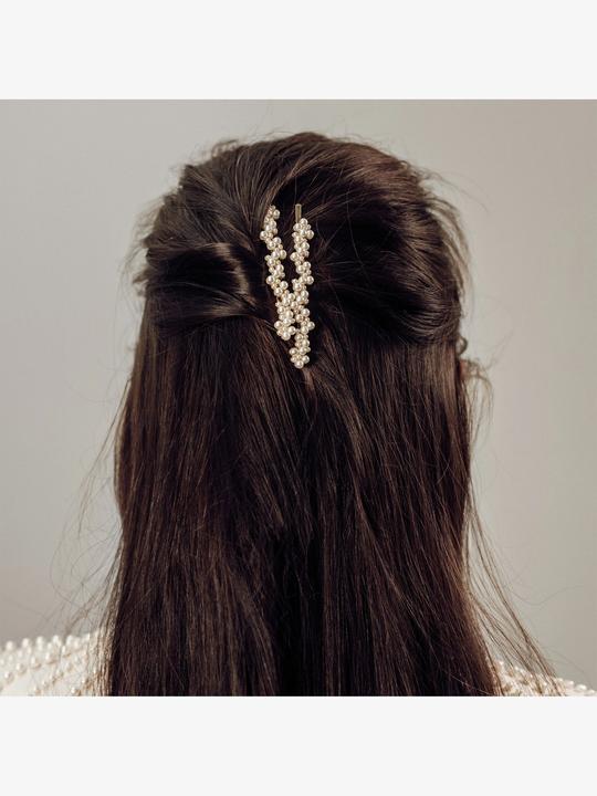 Actual product image Corinne World - Hair Slider Pearls Gold