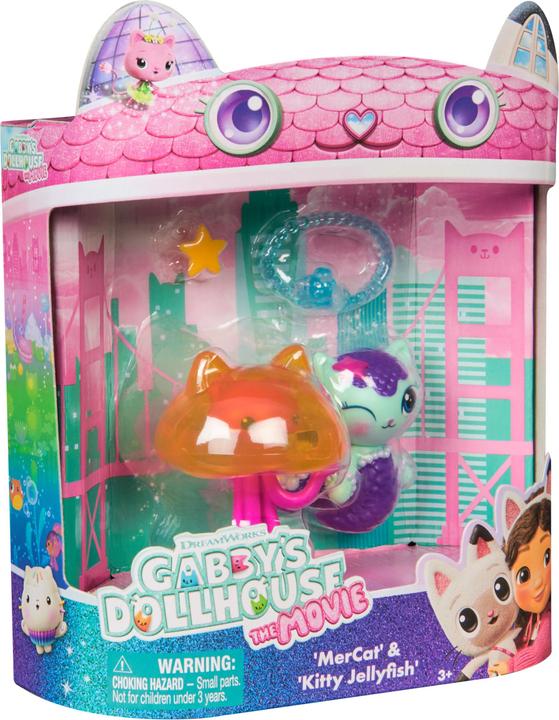Produktbild Gabby's Dollhouse Gabby’s Dollhouse: Der Film – Merkätzchen & Kitty Jellyfish, Spielfiguren mit 2 Zubehörteilen