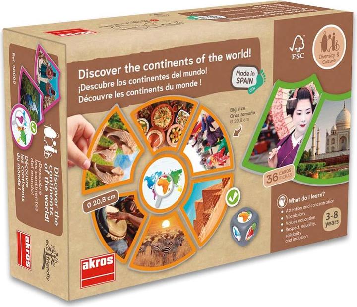 Actual product image Akros Interdidact Discover the continents (3 - 8 years)