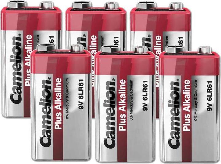 Productafbeelding Camelion 9 V blokbatterij alkali-mang (6 Pcs., 9V Block, 700 mAh)