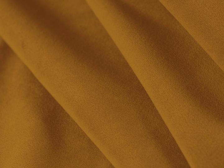 Actual product image Micadoni Velvet Storage Bed With Headboard, "Ovalo", Mustard, 234x270x96 Made in Europe (180 x 200 cm)