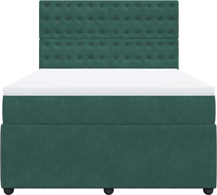 Actual product image vidaXL Bo x spring bed with mattress 160 x 200 cm velvet (160 x 200 cm)