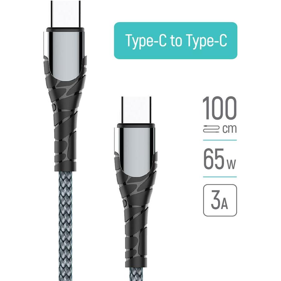 Colorway Cable Type-C - Type-C (PD Fast Charging 65W) 3.0, 1m CW-CBPDCC040-GR, Wireless Charger