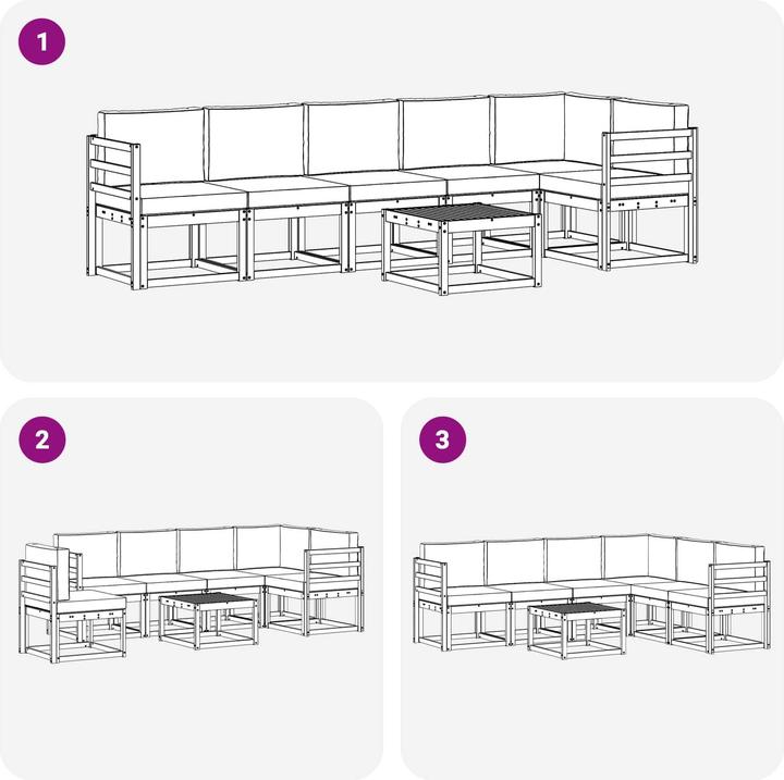 Produktbild vidaXL Outdoor-Sofa