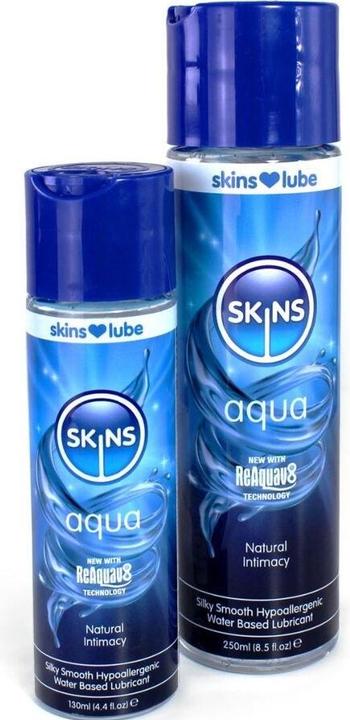 Actual product image Skins Aqua" Natural Intimacy 130ml reactivatable water-based lubricant gel (130 ml)