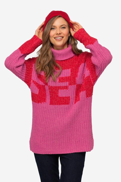 Actual product image Laurasøn Color Block Turtleneck Sea Sweatshirt (XL)
