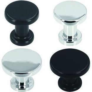 Siro Knopf L= 20 mm Schwarz matt (218114)