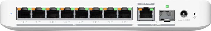 Actual product image Ubiquiti USW-Flex-2.5G-8-PoE Switch 8x2,5Gbit POE+/1x10Gbit (9 Ports)
