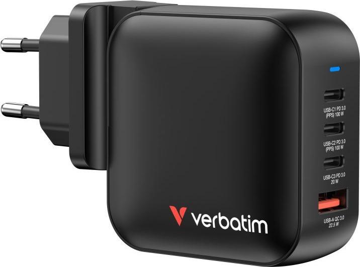 Actual product image Verbatim GaN Charger 100W 4 Devises (100 W)