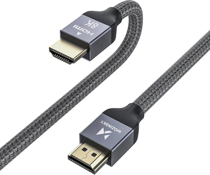 Immagine prodotto Wozinsky cavo HDMI 2.1 8K 60 Hz 48 Gbps / 4K 120 Hz / 2K 144 Hz 3 m argento (WHDMI-30) (3 m, HDMI, 2.1)