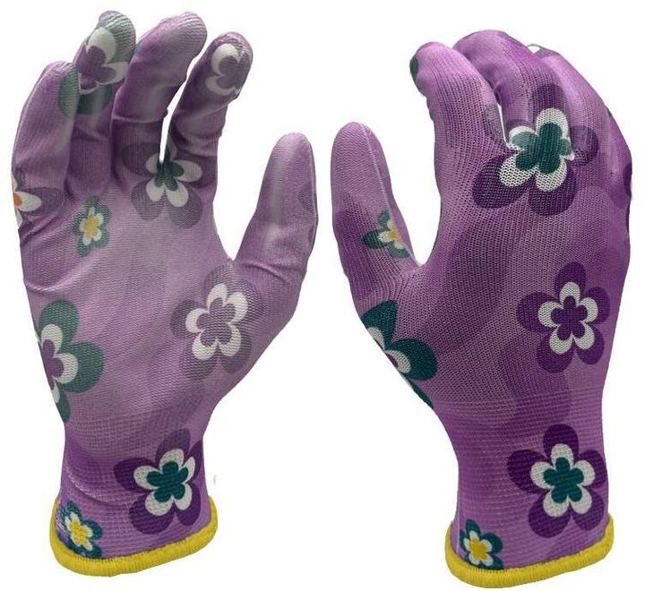 Produktbild FTM Gartenhandschuh Polyester, 8/M, Lila/Mehrfarbig (M)