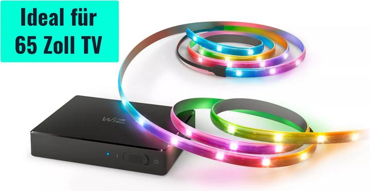 Actual product image WiZ HDMI Sync Box + Lightstrip 55 bis 65 Zoll (Multicoloured, RGB, 260 cm, Indoor)