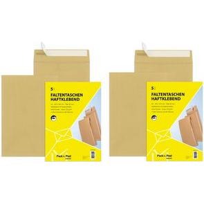 Thumbnail - Mayer-Network, Versandtasche + Luftpolstertasche, 50 Versandtaschen B4 braun 130g hk m Falte (50 x)