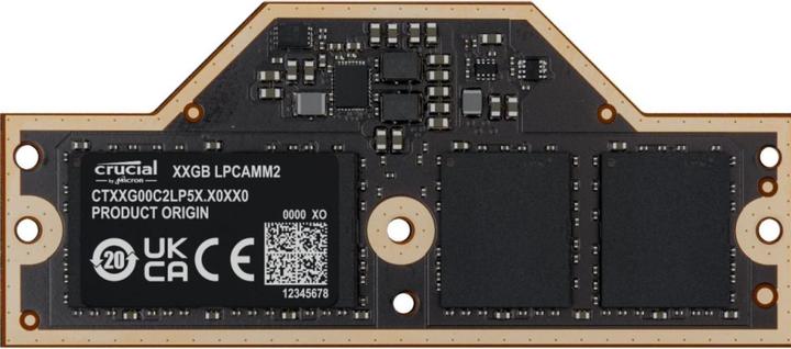 Productafbeelding Crucial CT32G75C2LP5X (1 x 32GB, 7500 MHz, LPDDR5X-RAM, LPCAMM2)