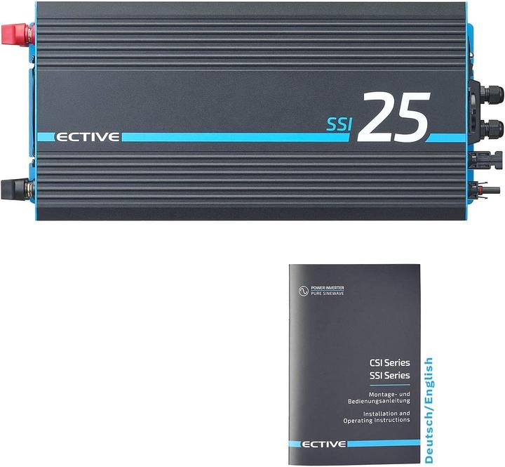 Actual product image Ective 2500W 12V to 230V Pure Sine Inverter SSI 25 with MPPT Charge Controller