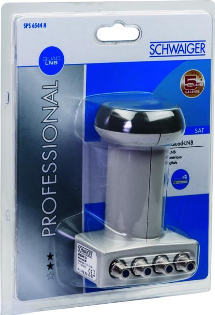 Image du produit Schwaiger SPS6544 - Convertisseur d'antenne satellite (Quad LNB)