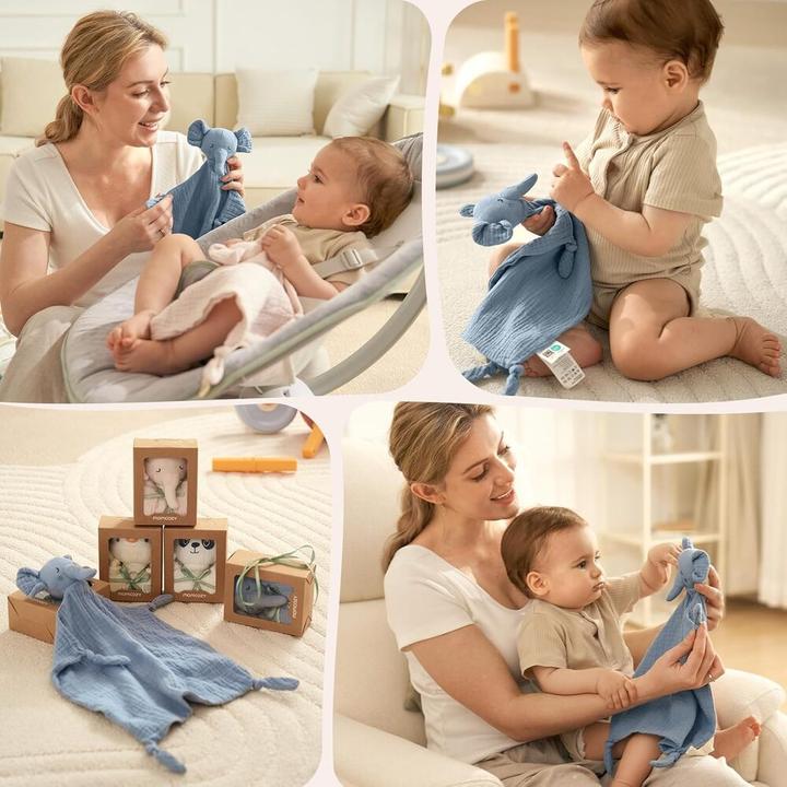 Image du produit Momcozy Elefant Schmusetuch BLU