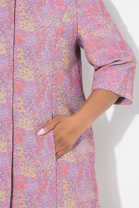 Produktbild Ulla Popken Jacke, Mosaik-Design, Hemdkragen, 3/4-Arm (42)