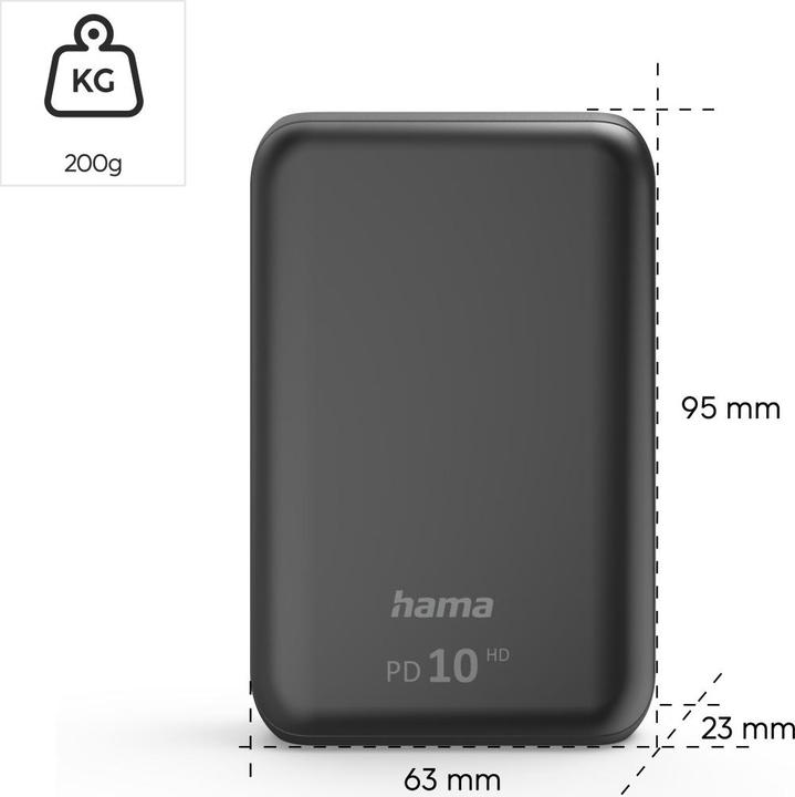 Produktbild Hama PD10-HD (10000 mAh, 18 W, 37 Wh)