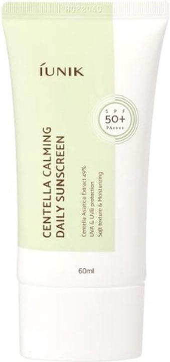 iUNIK Centella Calming Vegan Moisture SPF 50+ PA++++ Non appiccicosa Protezione solare quotidiana leggera (Crema solare viso, SPF 50+, 60 ml, 60 g)