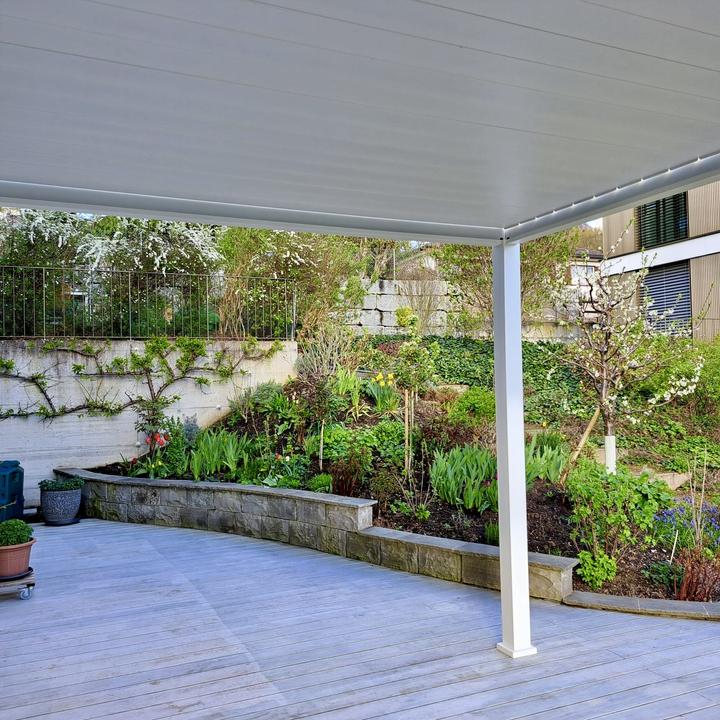 Produktbild Weide Pergola Deluxe Plus 3x4m mit Lamellendach Weiss (300 cm, 400 cm)