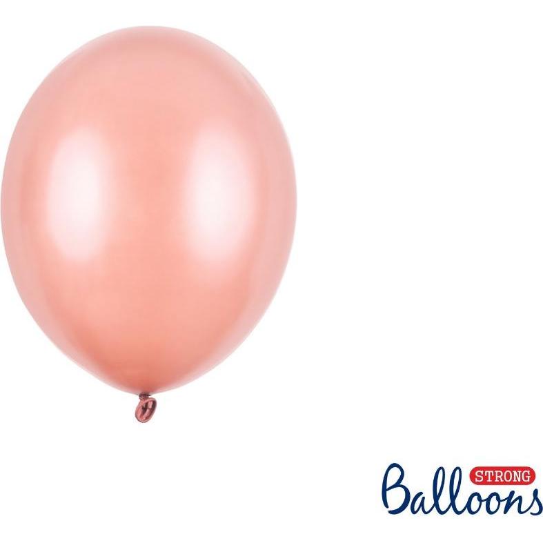 Partydeco Luftballons 12cm metalisch Rosegold (100Stk)