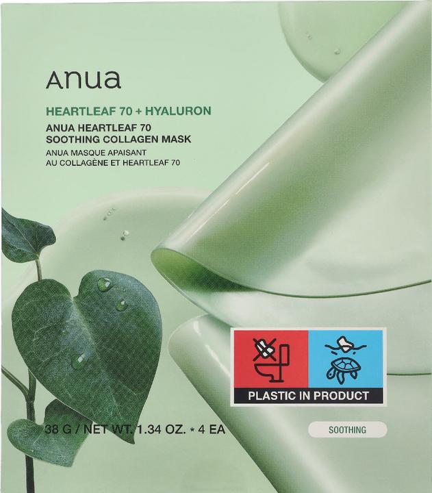 Actual product image Anua Heartleaf 70 Soothing Collagen Mask 4 Pack (38 ml)