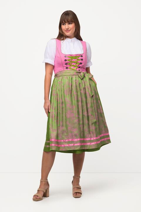 Produktbild Ulla Popken Dirndl, Schnürung, Carree-Ausschnitt, ärmellos (52)